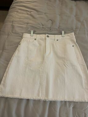 New with tags -  Loft White Denim A-Line Mini Skirt